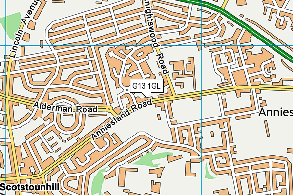 G13 1GL map - OS VectorMap District (Ordnance Survey) G13 1GL map - OS VectorMap District (Ordnance Survey)