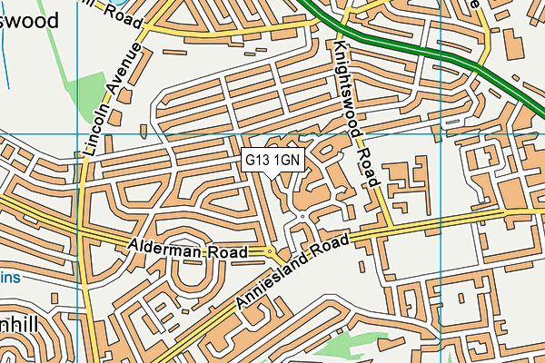 G13 1GN map - OS VectorMap District (Ordnance Survey) G13 1GN map - OS VectorMap District (Ordnance Survey)