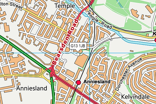 G13 1JB map - OS VectorMap District (Ordnance Survey) G13 1JB map - OS VectorMap District (Ordnance Survey)