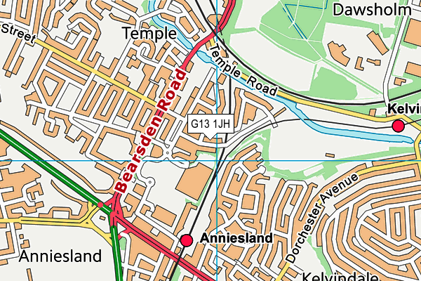 G13 1JH map - OS VectorMap District (Ordnance Survey) G13 1JH map - OS VectorMap District (Ordnance Survey)