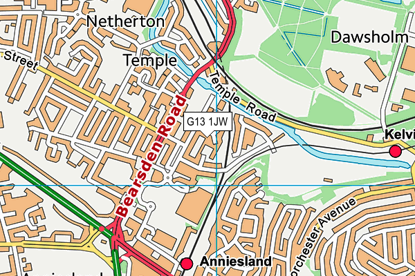 G13 1JW map - OS VectorMap District (Ordnance Survey) G13 1JW map - OS VectorMap District (Ordnance Survey)