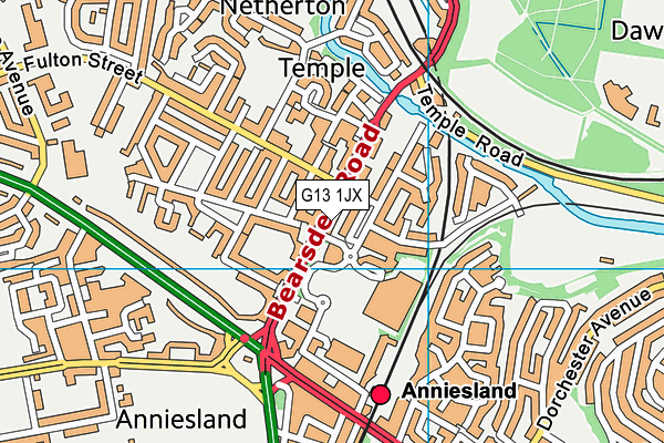 G13 1JX map - OS VectorMap District (Ordnance Survey) G13 1JX map - OS VectorMap District (Ordnance Survey)