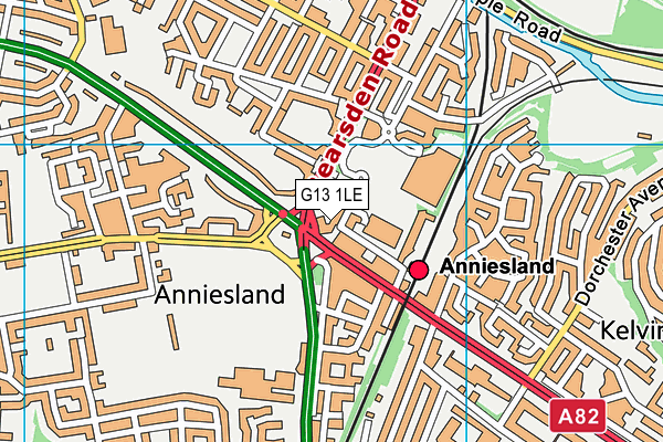 G13 1LE map - OS VectorMap District (Ordnance Survey) G13 1LE map - OS VectorMap District (Ordnance Survey)