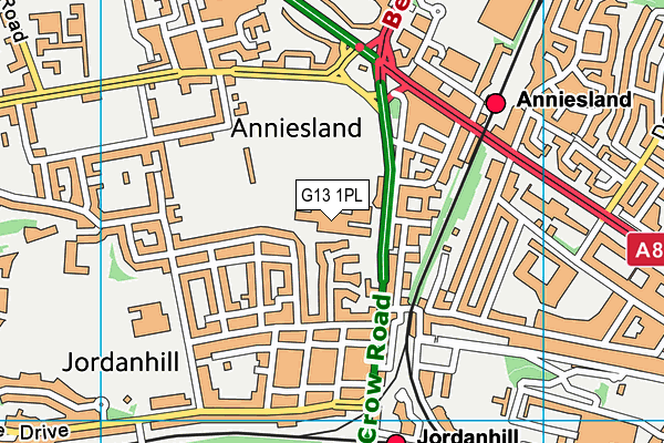 G13 1PL map - OS VectorMap District (Ordnance Survey) G13 1PL map - OS VectorMap District (Ordnance Survey)