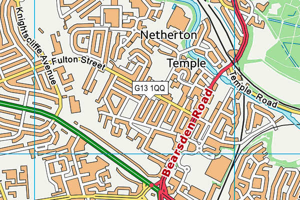 G13 1QQ map - OS VectorMap District (Ordnance Survey)