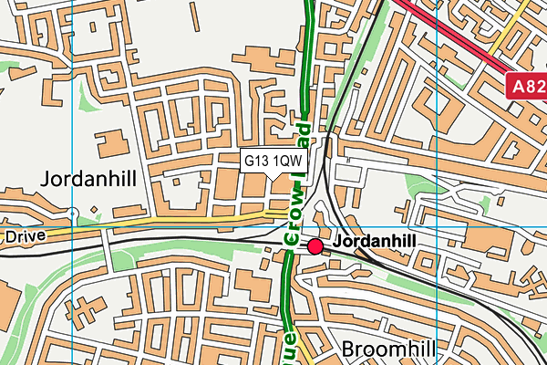 G13 1QW map - OS VectorMap District (Ordnance Survey) G13 1QW map - OS VectorMap District (Ordnance Survey)