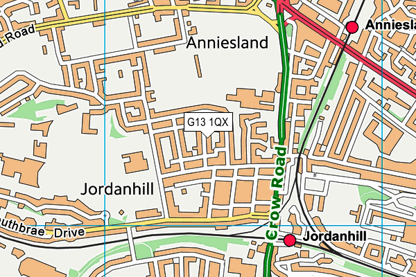 G13 1QX map - OS VectorMap District (Ordnance Survey) G13 1QX map - OS VectorMap District (Ordnance Survey)