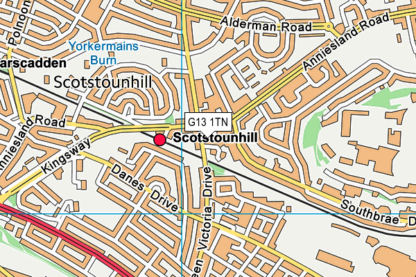 G13 1TN map - OS VectorMap District (Ordnance Survey) G13 1TN map - OS VectorMap District (Ordnance Survey)