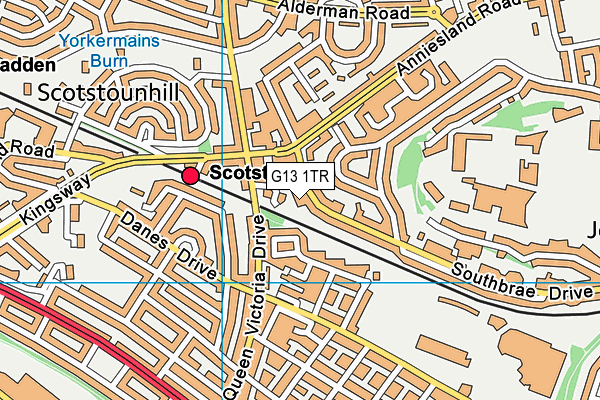 G13 1TR map - OS VectorMap District (Ordnance Survey) G13 1TR map - OS VectorMap District (Ordnance Survey)