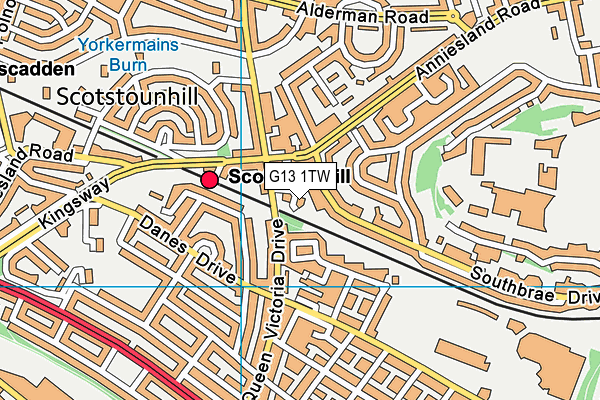 G13 1TW map - OS VectorMap District (Ordnance Survey) G13 1TW map - OS VectorMap District (Ordnance Survey)