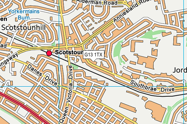 G13 1TX map - OS VectorMap District (Ordnance Survey) G13 1TX map - OS VectorMap District (Ordnance Survey)