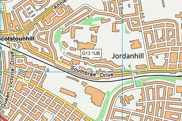 G13 1UB map - OS VectorMap District (Ordnance Survey) G13 1UB map - OS VectorMap District (Ordnance Survey)