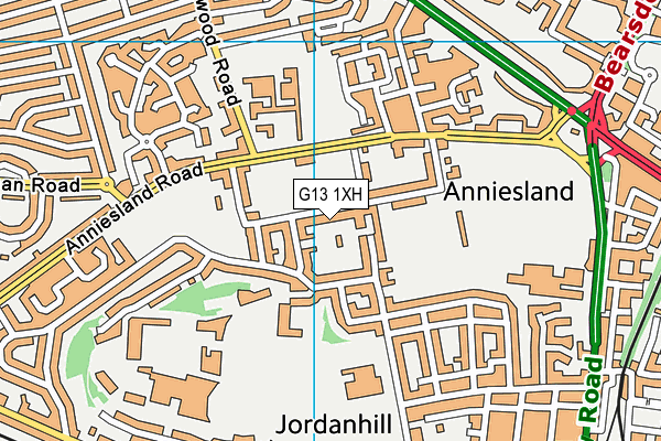 G13 1XH map - OS VectorMap District (Ordnance Survey) G13 1XH map - OS VectorMap District (Ordnance Survey)