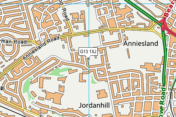 G13 1XJ map - OS VectorMap District (Ordnance Survey) G13 1XJ map - OS VectorMap District (Ordnance Survey)