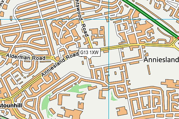 G13 1XW map - OS VectorMap District (Ordnance Survey) G13 1XW map - OS VectorMap District (Ordnance Survey)
