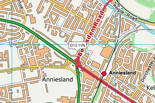 G13 1YN map - OS VectorMap District (Ordnance Survey) G13 1YN map - OS VectorMap District (Ordnance Survey)