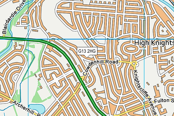 G13 2HG map - OS VectorMap District (Ordnance Survey) G13 2HG map - OS VectorMap District (Ordnance Survey)