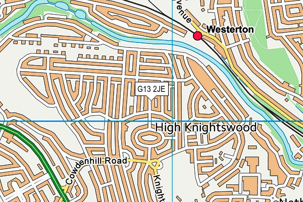 G13 2JE map - OS VectorMap District (Ordnance Survey)