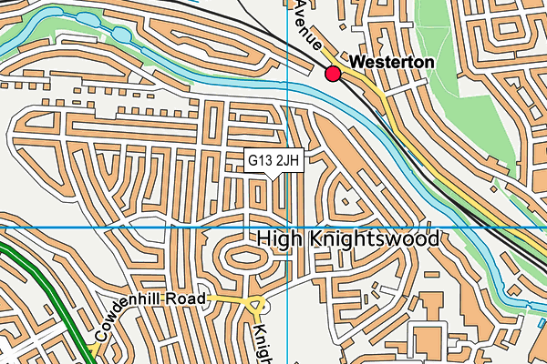 G13 2JH map - OS VectorMap District (Ordnance Survey)