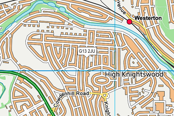 G13 2JU map - OS VectorMap District (Ordnance Survey)