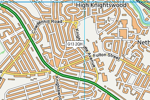 G13 2QH map - OS VectorMap District (Ordnance Survey)