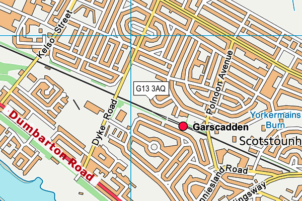 G13 3AQ map - OS VectorMap District (Ordnance Survey) G13 3AQ map - OS VectorMap District (Ordnance Survey)