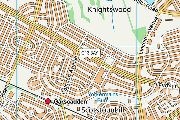 G13 3AY map - OS VectorMap District (Ordnance Survey) G13 3AY map - OS VectorMap District (Ordnance Survey)