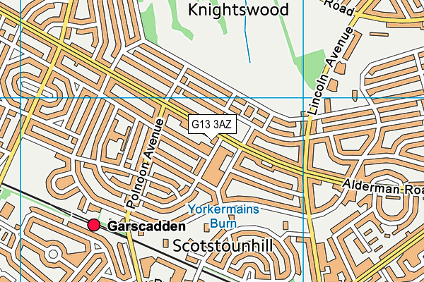 G13 3AZ map - OS VectorMap District (Ordnance Survey) G13 3AZ map - OS VectorMap District (Ordnance Survey)