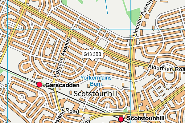 G13 3BB map - OS VectorMap District (Ordnance Survey) G13 3BB map - OS VectorMap District (Ordnance Survey)