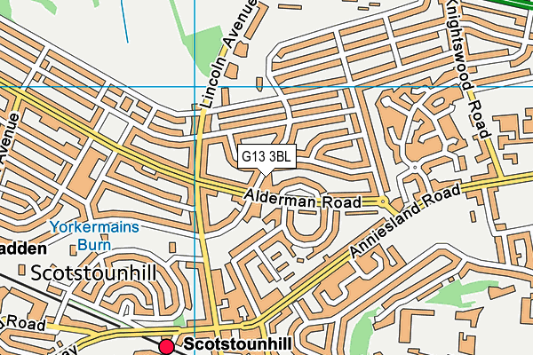 G13 3BL map - OS VectorMap District (Ordnance Survey) G13 3BL map - OS VectorMap District (Ordnance Survey)