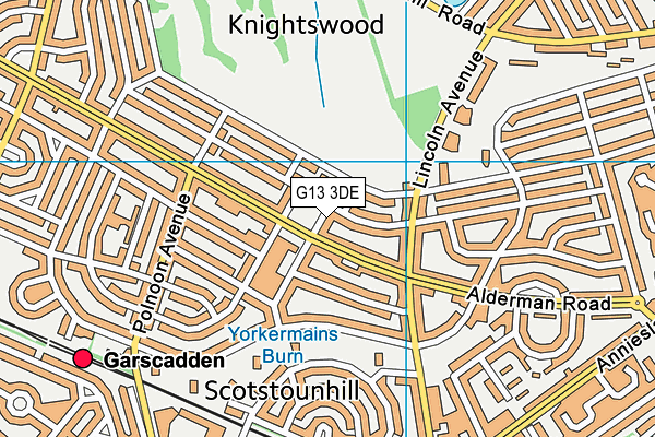 G13 3DE map - OS VectorMap District (Ordnance Survey) G13 3DE map - OS VectorMap District (Ordnance Survey)
