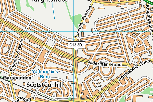 G13 3DJ map - OS VectorMap District (Ordnance Survey) G13 3DJ map - OS VectorMap District (Ordnance Survey)