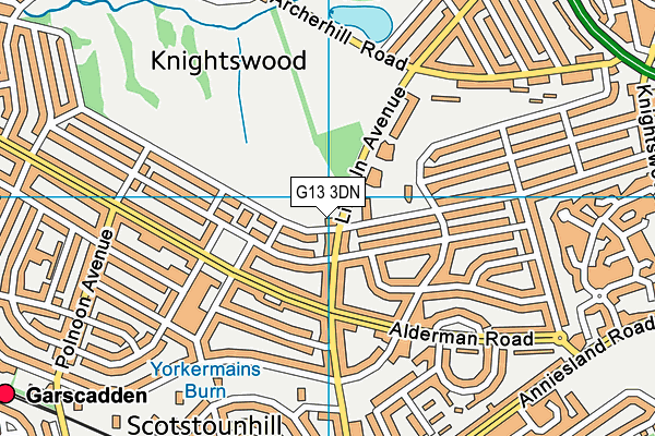 G13 3DN map - OS VectorMap District (Ordnance Survey) G13 3DN map - OS VectorMap District (Ordnance Survey)