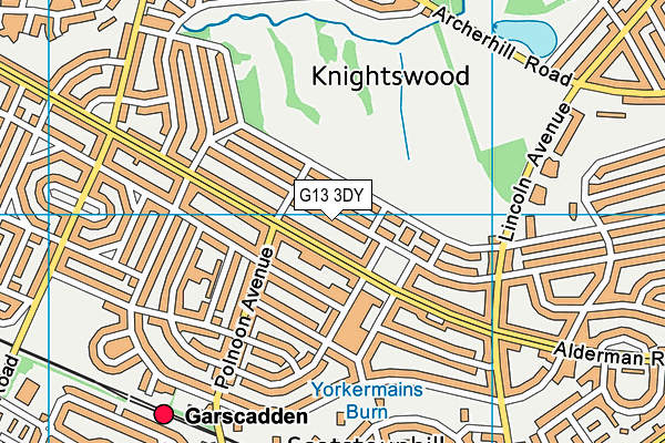 G13 3DY map - OS VectorMap District (Ordnance Survey) G13 3DY map - OS VectorMap District (Ordnance Survey)