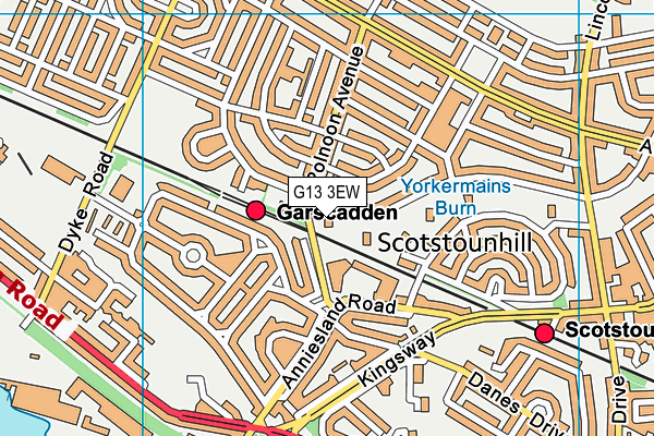 G13 3EW map - OS VectorMap District (Ordnance Survey) G13 3EW map - OS VectorMap District (Ordnance Survey)