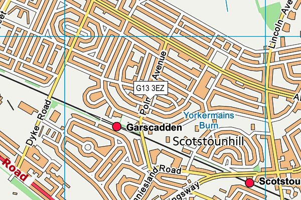 G13 3EZ map - OS VectorMap District (Ordnance Survey) G13 3EZ map - OS VectorMap District (Ordnance Survey)