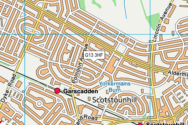 G13 3HF map - OS VectorMap District (Ordnance Survey) G13 3HF map - OS VectorMap District (Ordnance Survey)