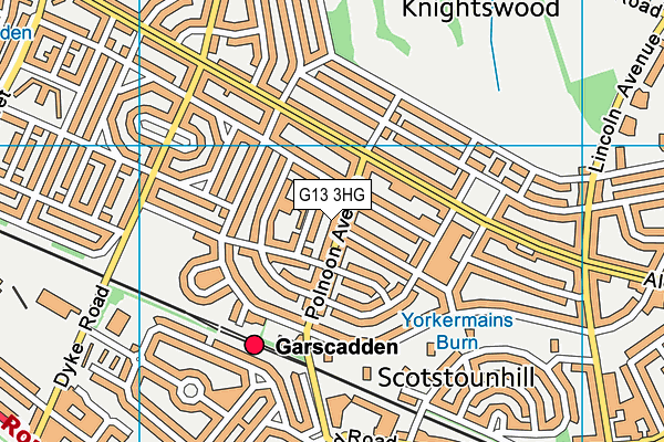 G13 3HG map - OS VectorMap District (Ordnance Survey) G13 3HG map - OS VectorMap District (Ordnance Survey)