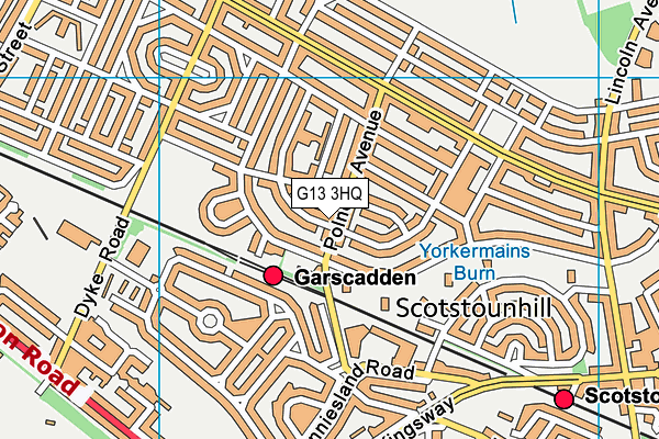 G13 3HQ map - OS VectorMap District (Ordnance Survey) G13 3HQ map - OS VectorMap District (Ordnance Survey)