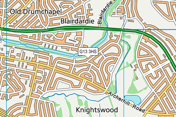 G13 3HS map - OS VectorMap District (Ordnance Survey) G13 3HS map - OS VectorMap District (Ordnance Survey)