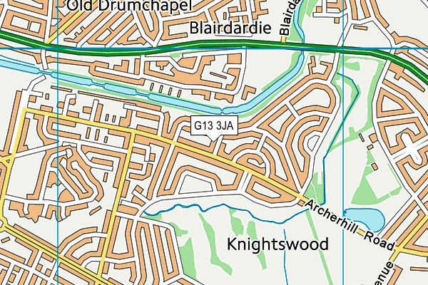 G13 3JA map - OS VectorMap District (Ordnance Survey) G13 3JA map - OS VectorMap District (Ordnance Survey)