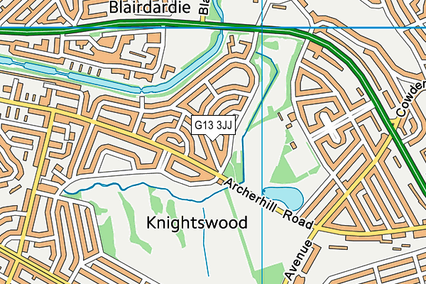 G13 3JJ map - OS VectorMap District (Ordnance Survey) G13 3JJ map - OS VectorMap District (Ordnance Survey)