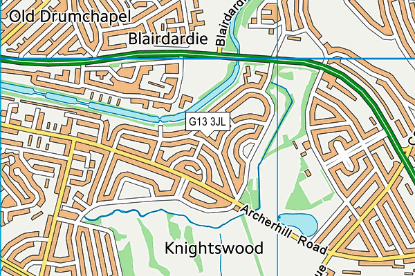G13 3JL map - OS VectorMap District (Ordnance Survey) G13 3JL map - OS VectorMap District (Ordnance Survey)