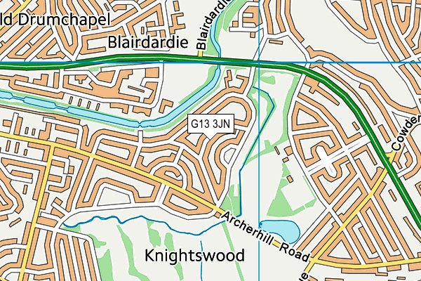 G13 3JN map - OS VectorMap District (Ordnance Survey) G13 3JN map - OS VectorMap District (Ordnance Survey)