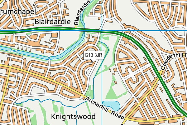 G13 3JR map - OS VectorMap District (Ordnance Survey) G13 3JR map - OS VectorMap District (Ordnance Survey)