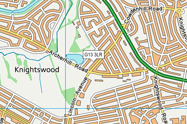 G13 3LR map - OS VectorMap District (Ordnance Survey) G13 3LR map - OS VectorMap District (Ordnance Survey)