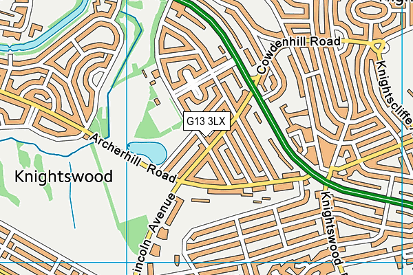 G13 3LX map - OS VectorMap District (Ordnance Survey) G13 3LX map - OS VectorMap District (Ordnance Survey)