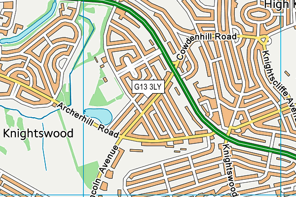 G13 3LY map - OS VectorMap District (Ordnance Survey) G13 3LY map - OS VectorMap District (Ordnance Survey)