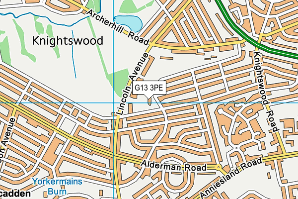 G13 3PE map - OS VectorMap District (Ordnance Survey) G13 3PE map - OS VectorMap District (Ordnance Survey)