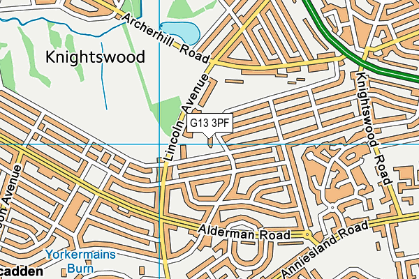 G13 3PF map - OS VectorMap District (Ordnance Survey) G13 3PF map - OS VectorMap District (Ordnance Survey)